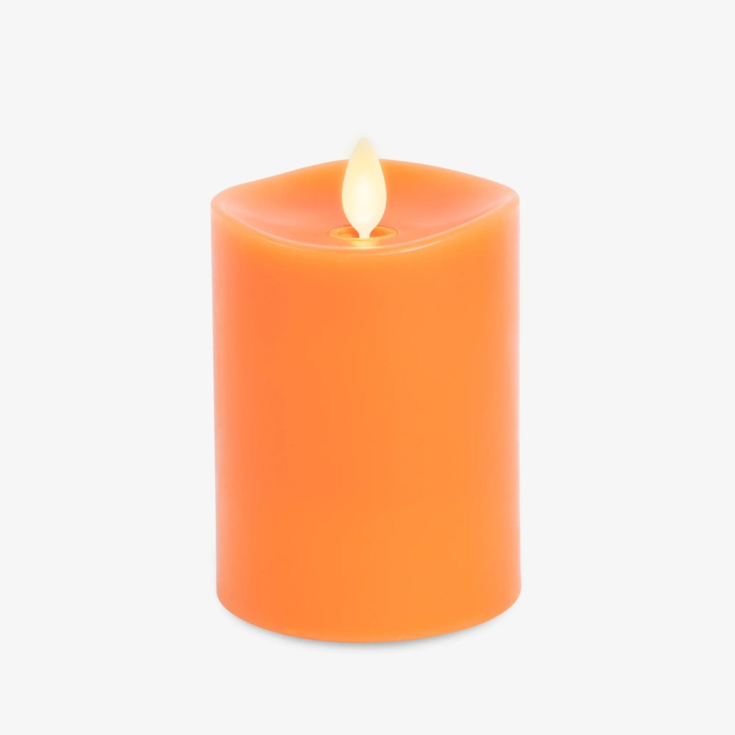 Russet Orange Flameless Candle pillar