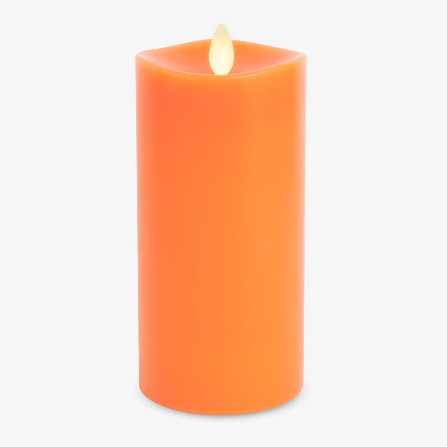 Russet Orange Flameless Candle pillar
