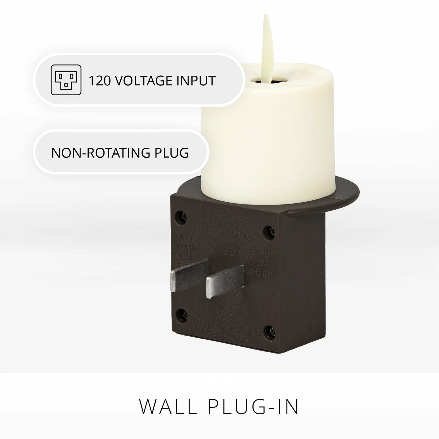 Black Flameless Candle Nightlight