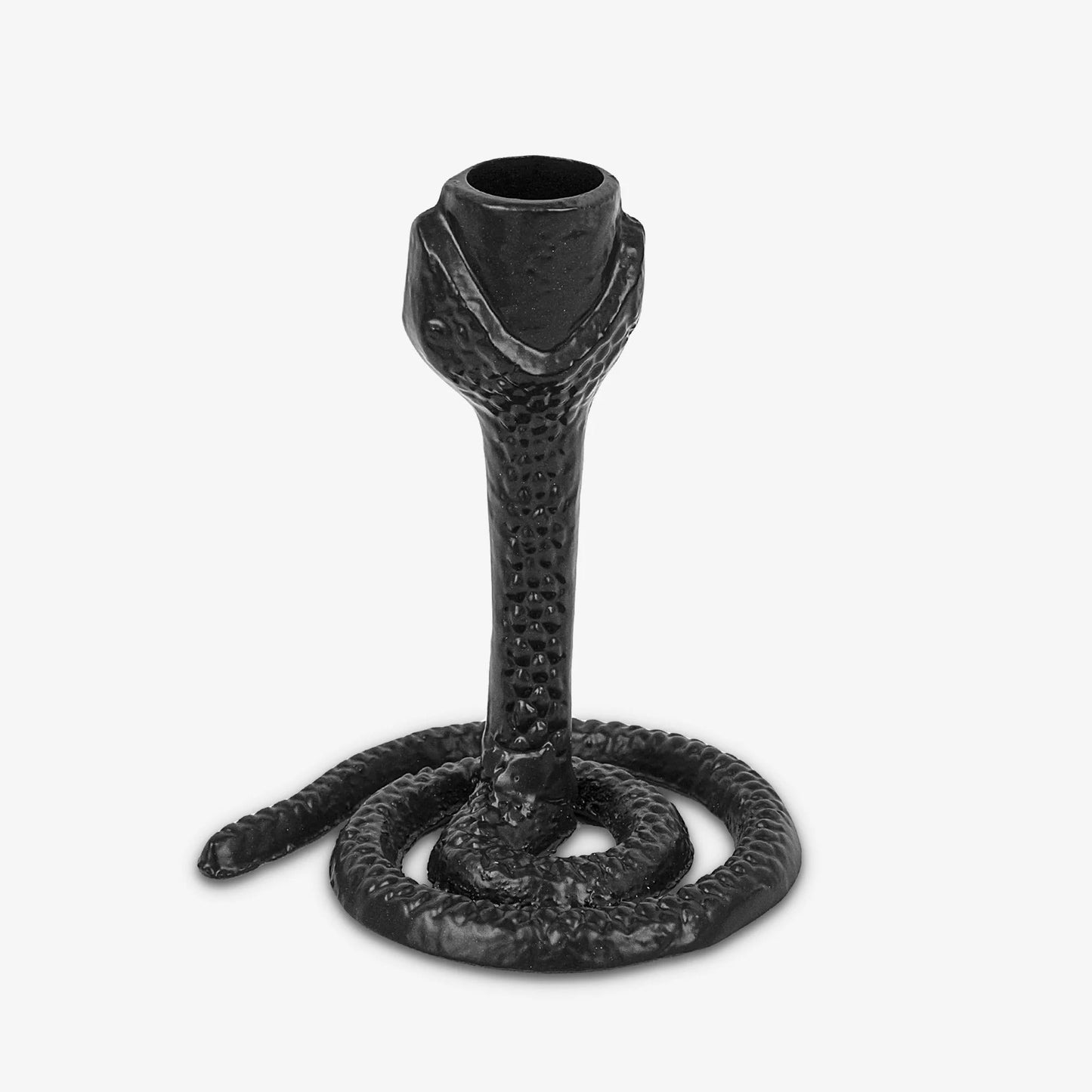 Black Wrought lron Snake Taper Holder