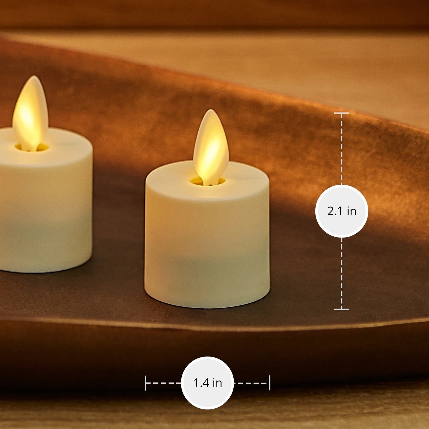 PearllvoryFlameless candle lealights -Set of 2