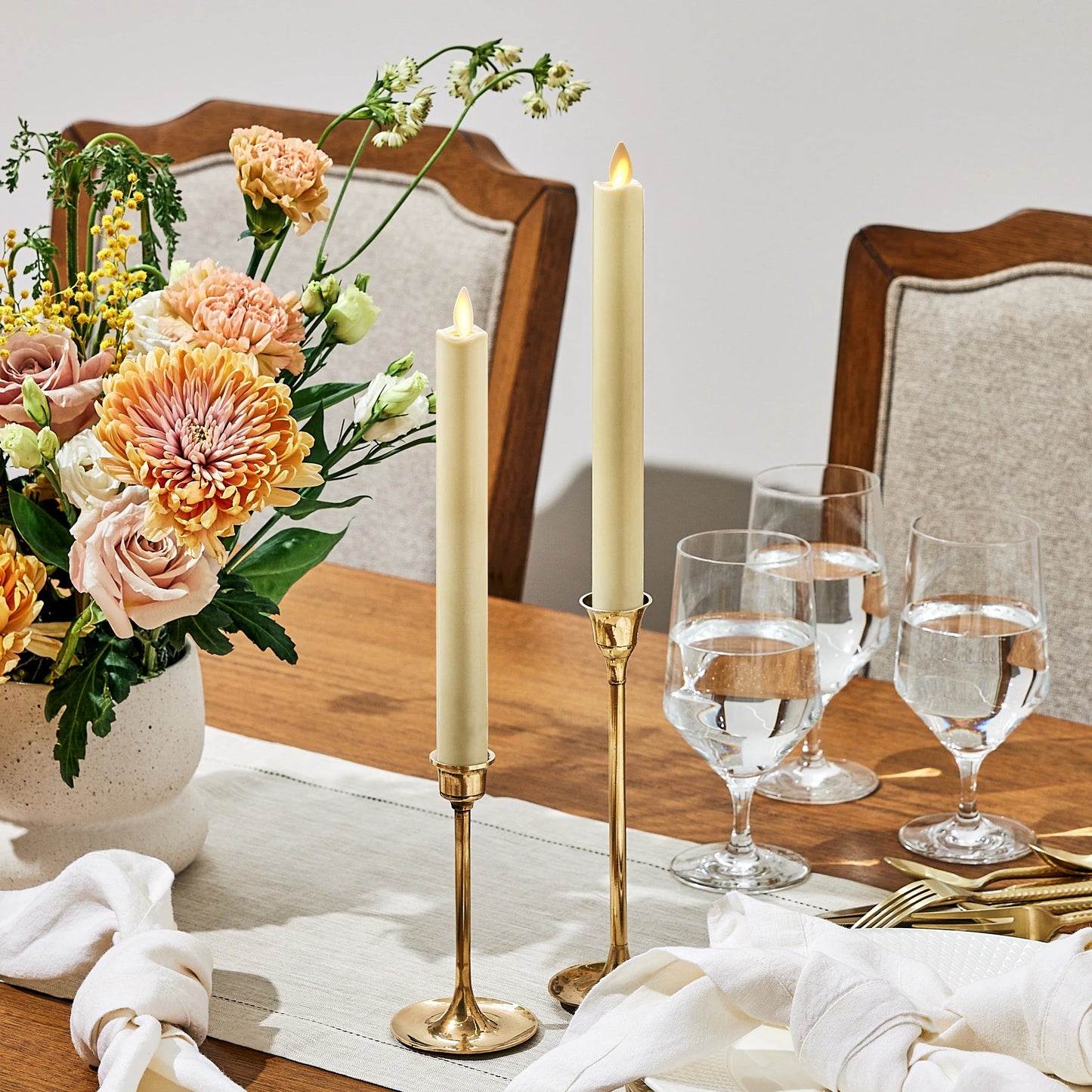 LvoryFlameless Candle Tapers - Set of 2