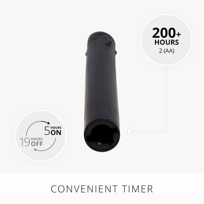 Black wax Drip Flameless Candle Taper