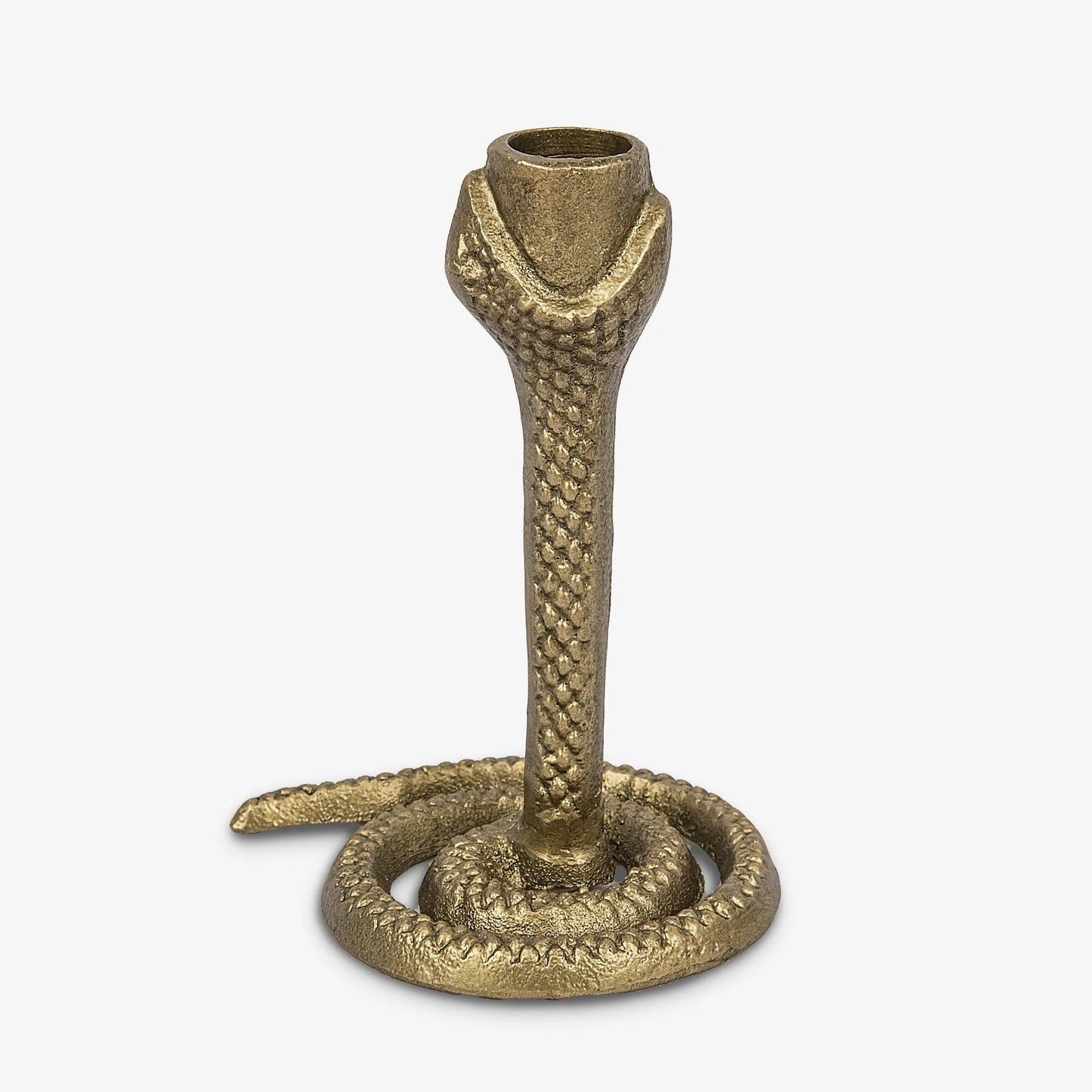 Brass Wrought lron Snake Taper Holder