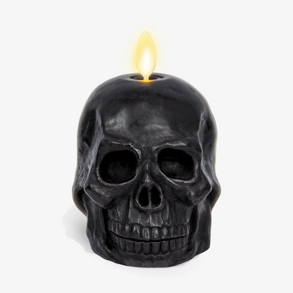 Black Small Flameless Candle Skul