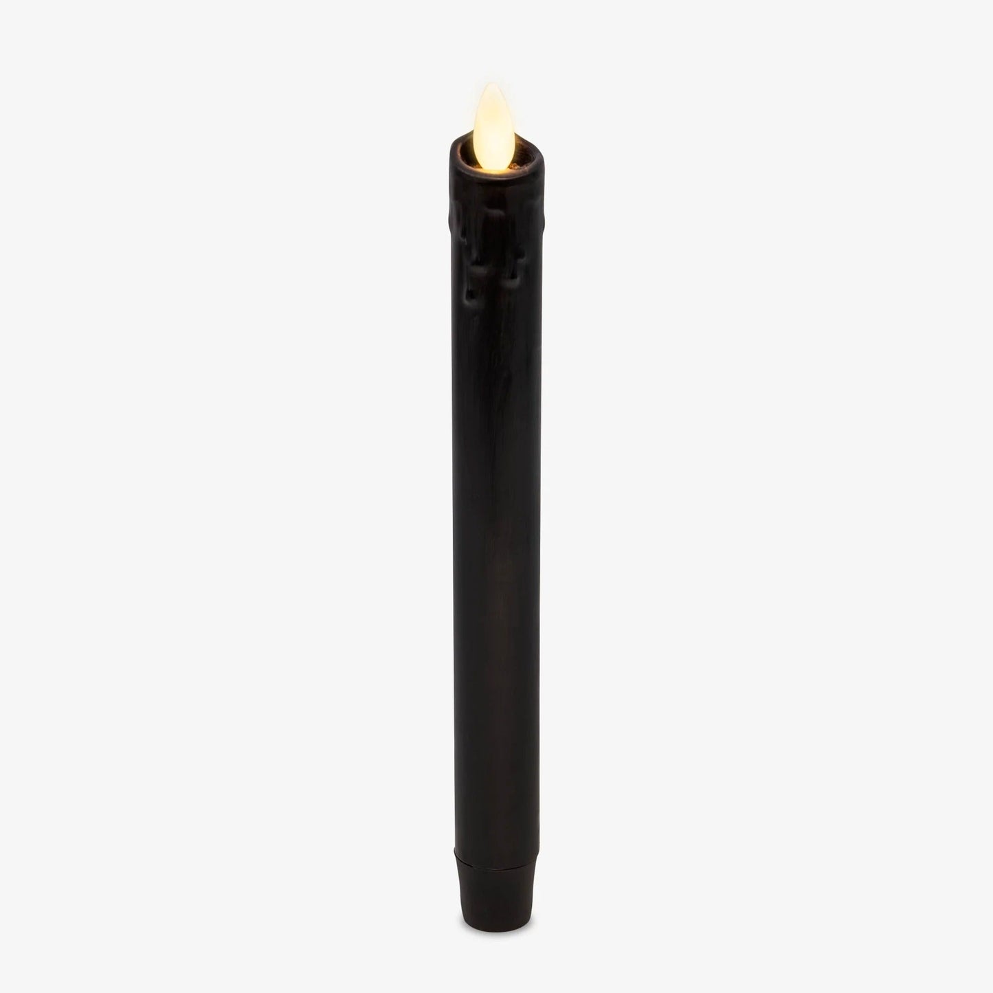 Black wax Drip Flameless Candle Taper