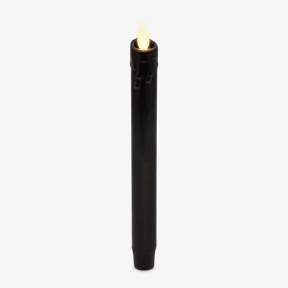 Black wax Drip Flameless Candle Taper