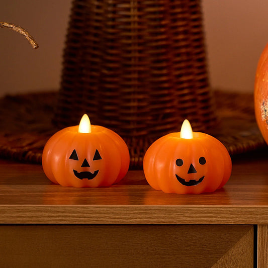 Russet Orange flameless Candle Jack-o-lantern lealights