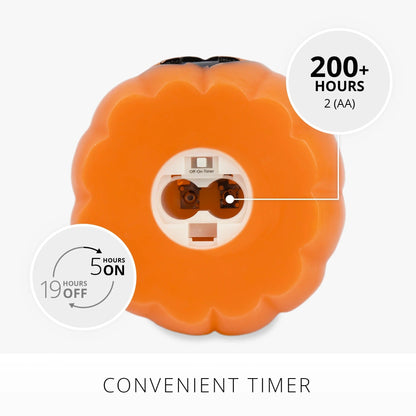 Russet Orange Flameless Candle Jack-o-lantern