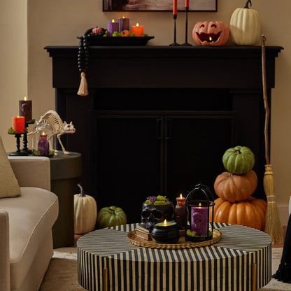Orange Jack-o-lantern Pumpkin Tealignt Holder