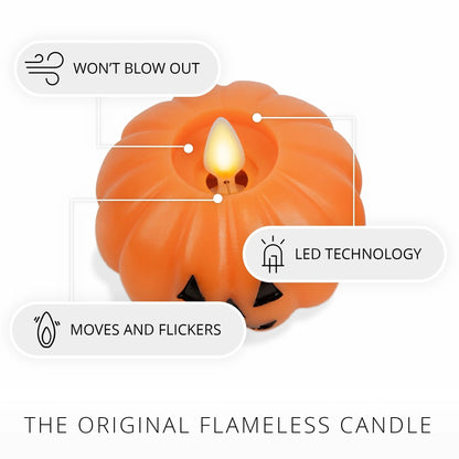 Russet Orange flameless Candle Jack-o-lantern lealights