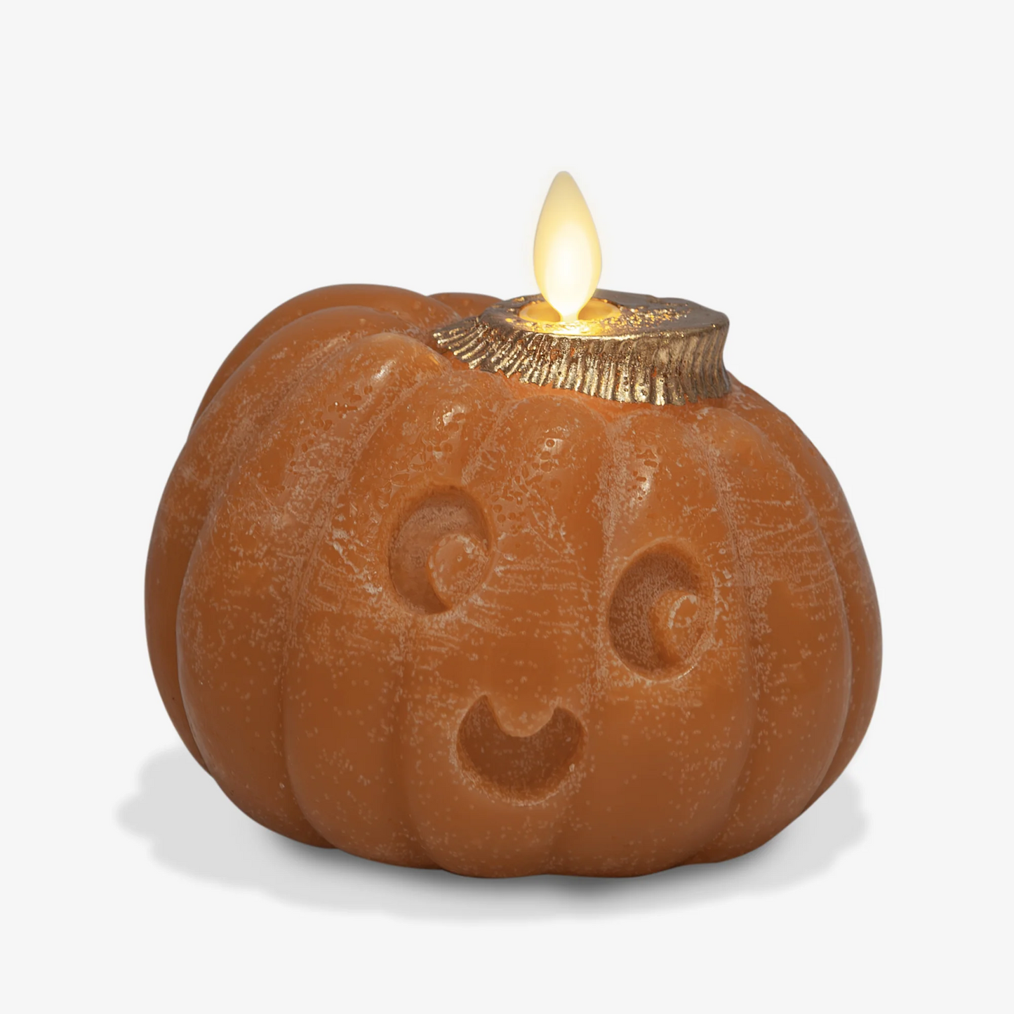 Orange Chaky Flameless Candle Cute Jack-o-lantern Pumpkin