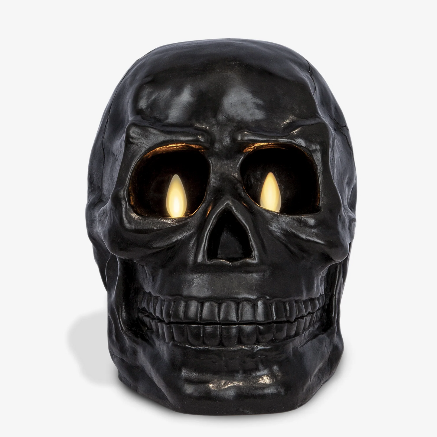 Black Large Flameless Candle Skul